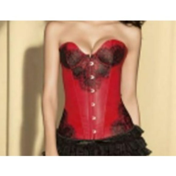 Satin & Mesh‎ Lace trim bustier multiple colors NEW - Picture 2 of 6